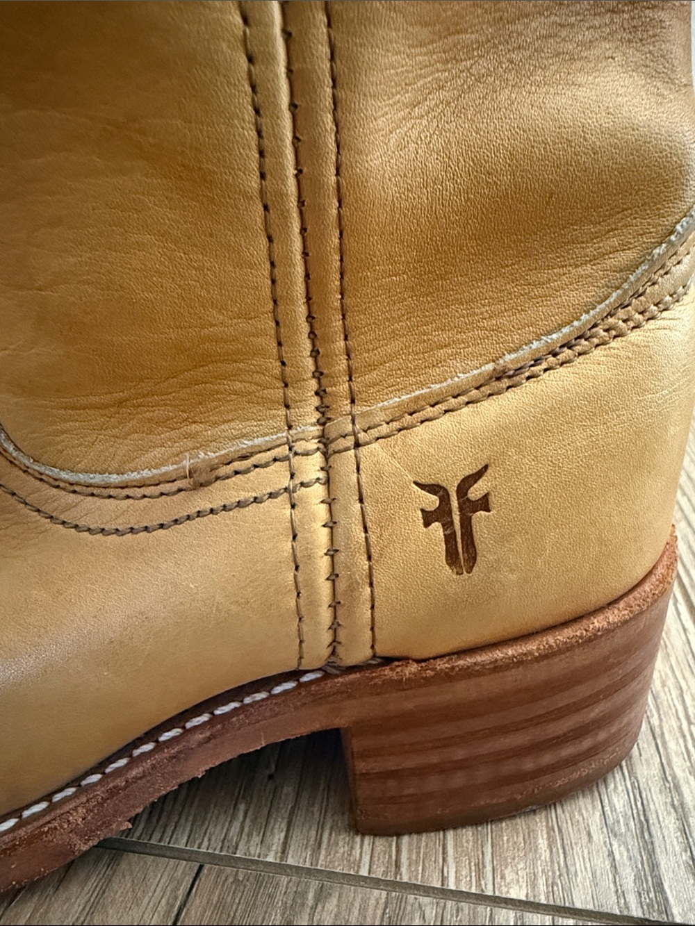 FRYE CAMPUS 14L Banana Leather Boots - Picture 2 of 13
